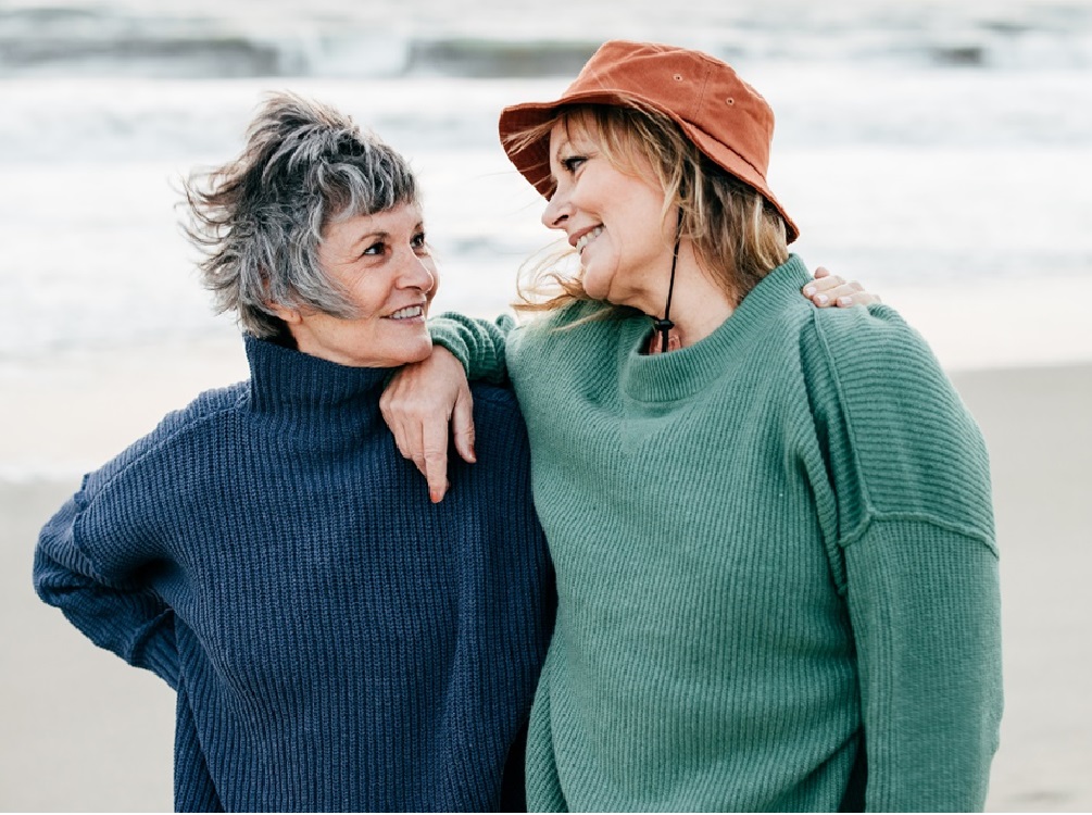 medicare women on beach