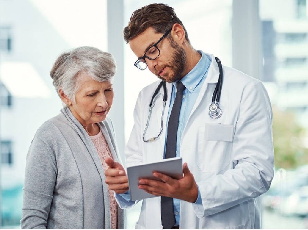 provider with elderly woman